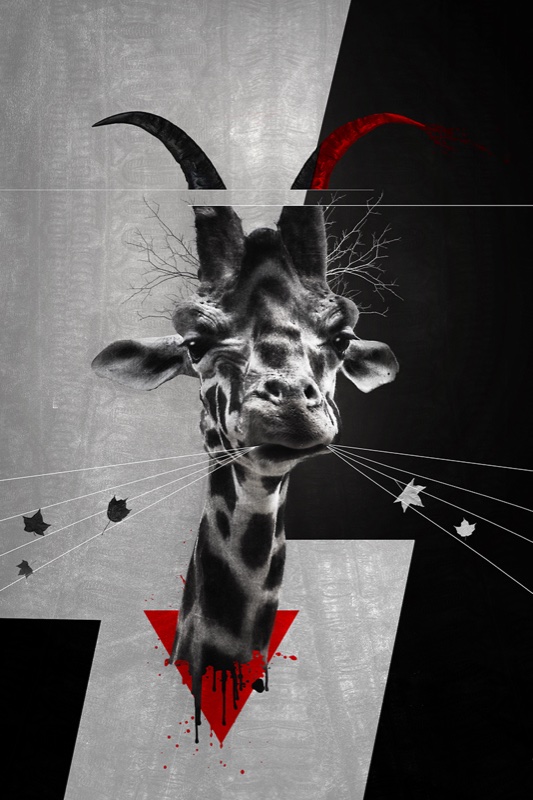 Giraffe, Kunstwerk von Katja Casper