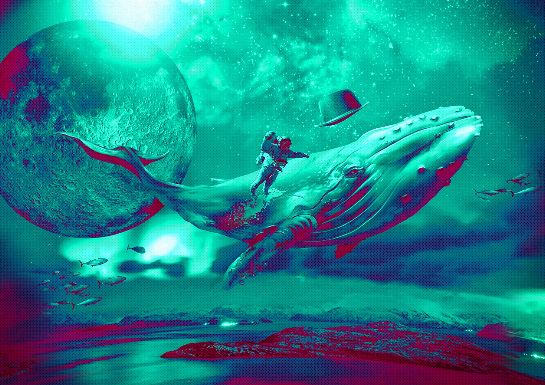 Space Wale, Kunstwerk von Katja Casper