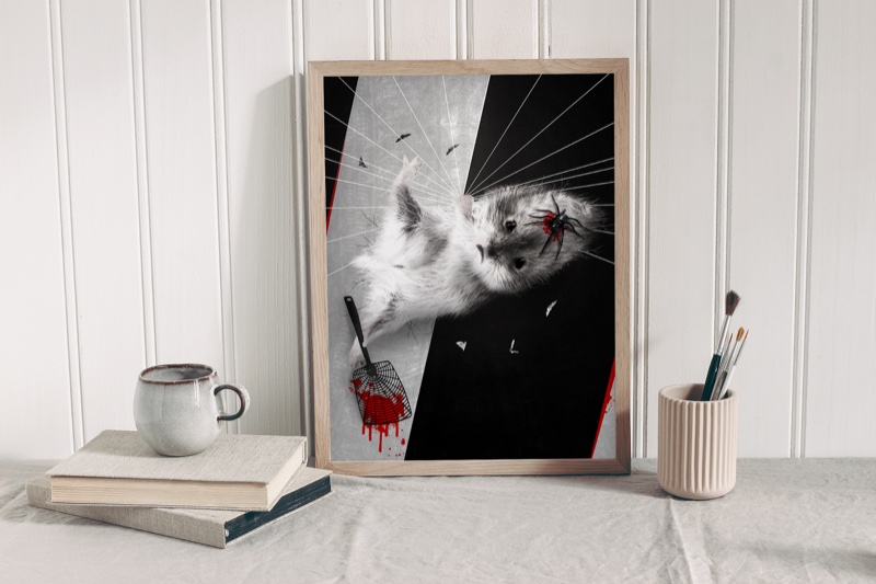 Triplex Hamster, Kunstwerk von Katja Casper
