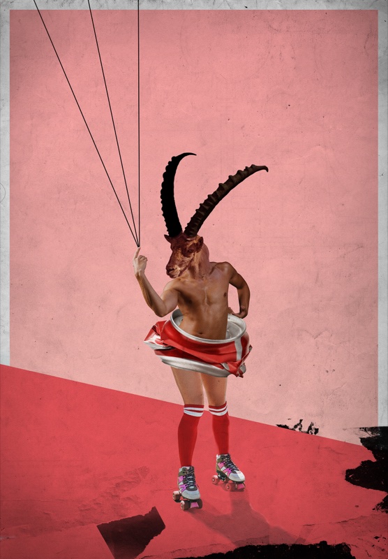 Zodiac Steinbock, Kunstwerk von Katja Casper